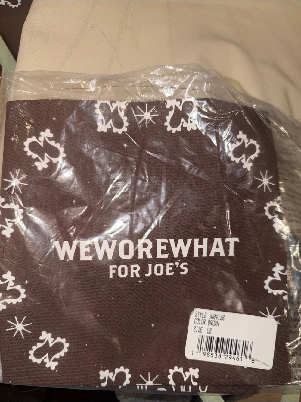 NWT Limited Edition WeWoreWhat x Joe’s Jeans Bandana Brown & White Western Print